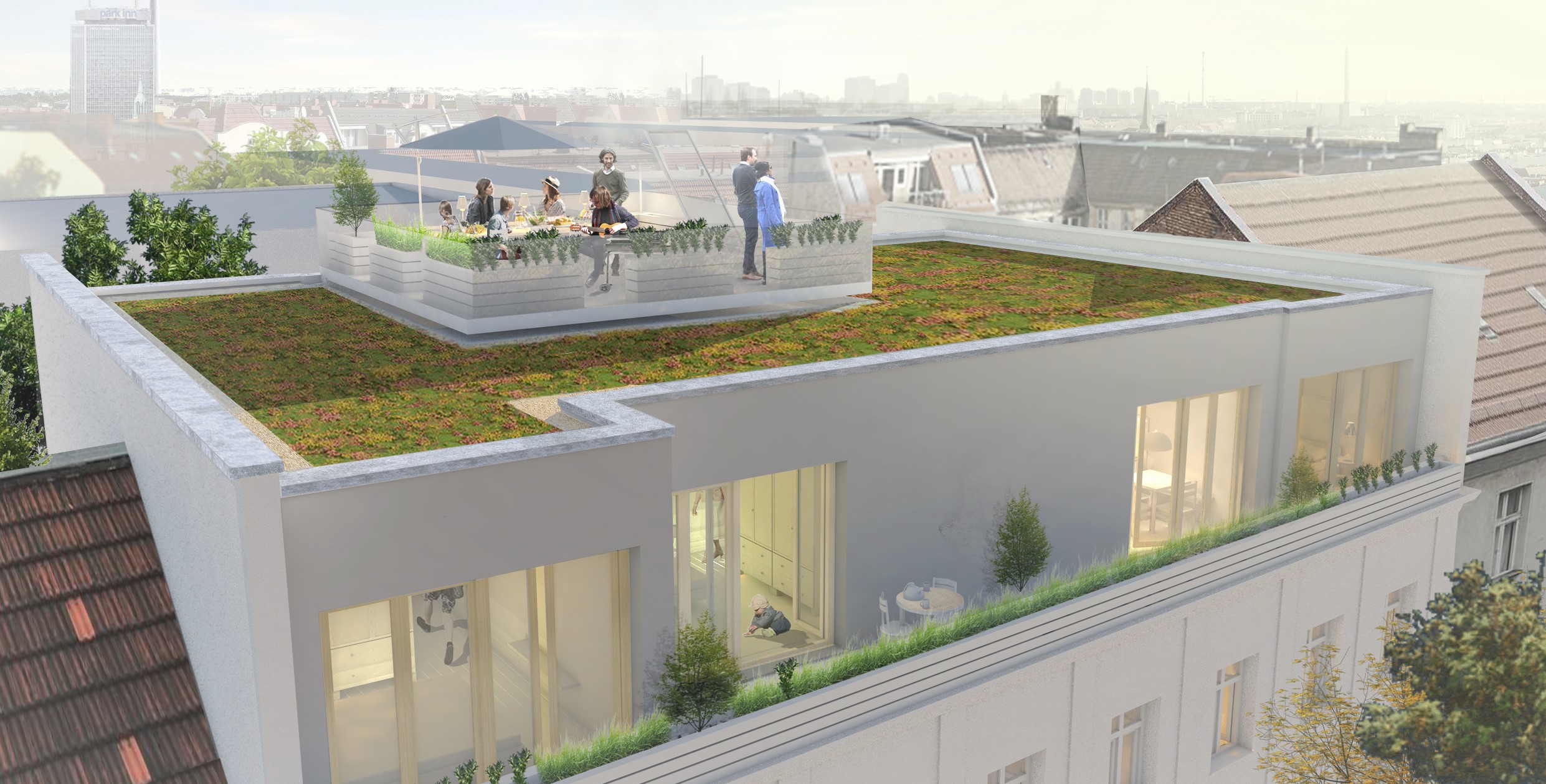 dachcubes: Neues urbanes Wohnen – Visualisierung