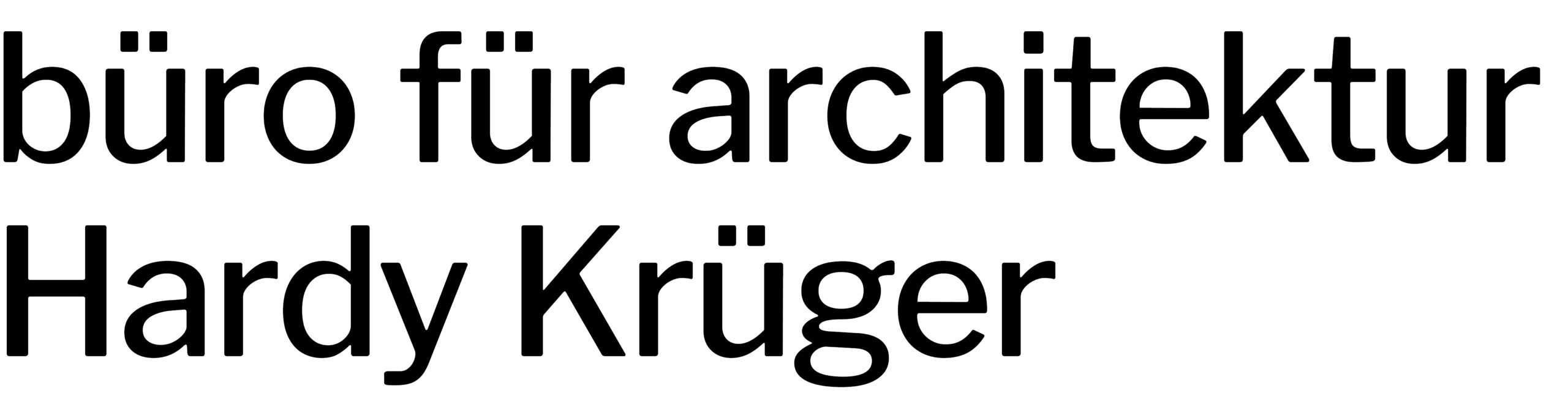 büro für architektur | Hardy Krüger 